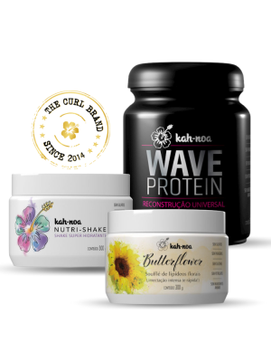 Kah-noa Cronograma Capilar – Pack de Máscaras Nutri-shake + Wave Protein + Butterflower