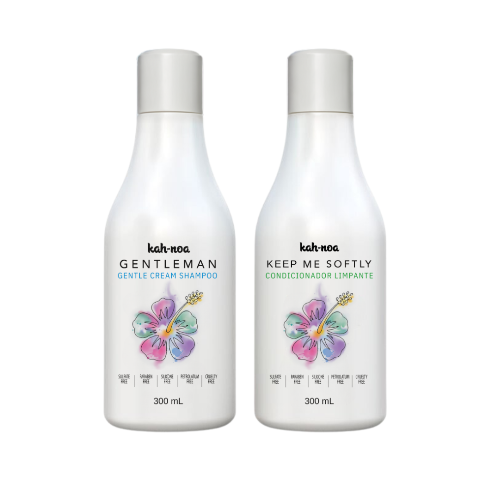 Kah-noa Cuidados Básicos – Kit Shampoo Creme Gentleman + Condicionador Keep Me Softly