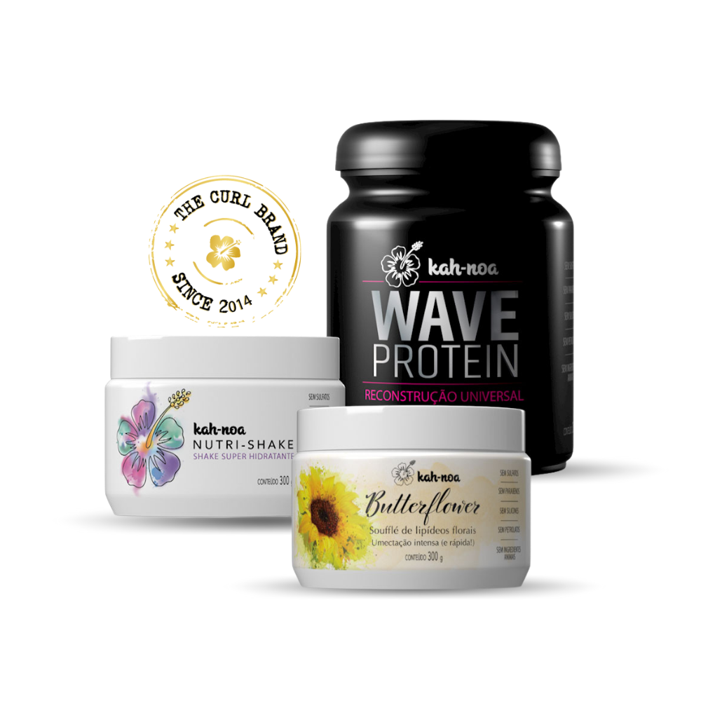 Kah-noa Cronograma Capilar – Pack de Máscaras Nutri-shake + Wave Protein + Butterflower